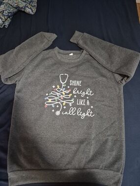 Kids' Gray Sweatshirt - 'Shine Bright Like a Call Light'